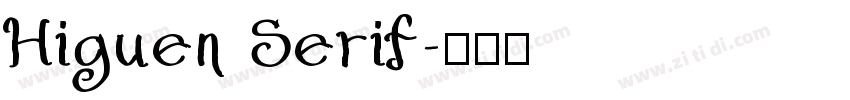 Higuen Serif字体转换